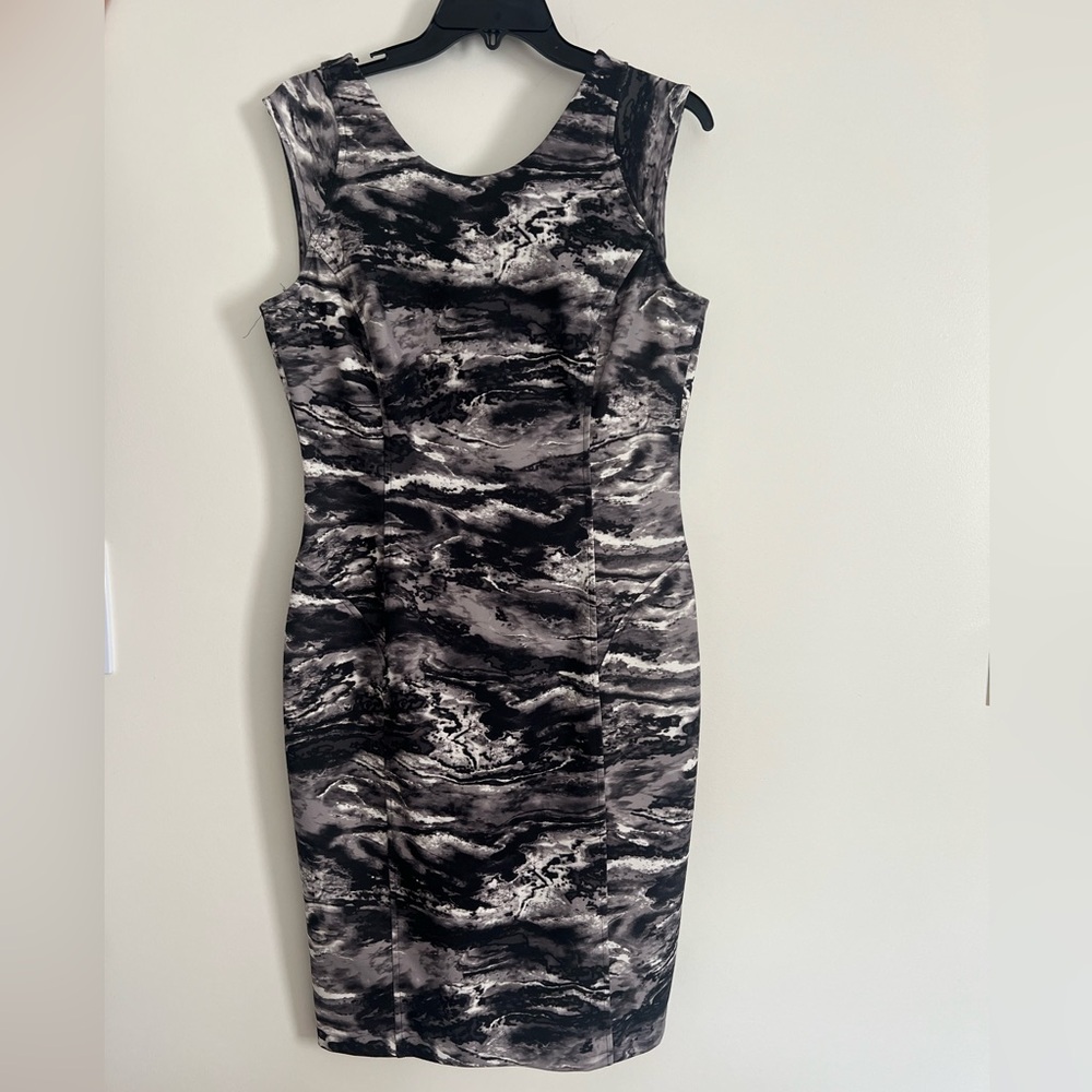 Jennifer Lopez Black and Gray Mini Dress